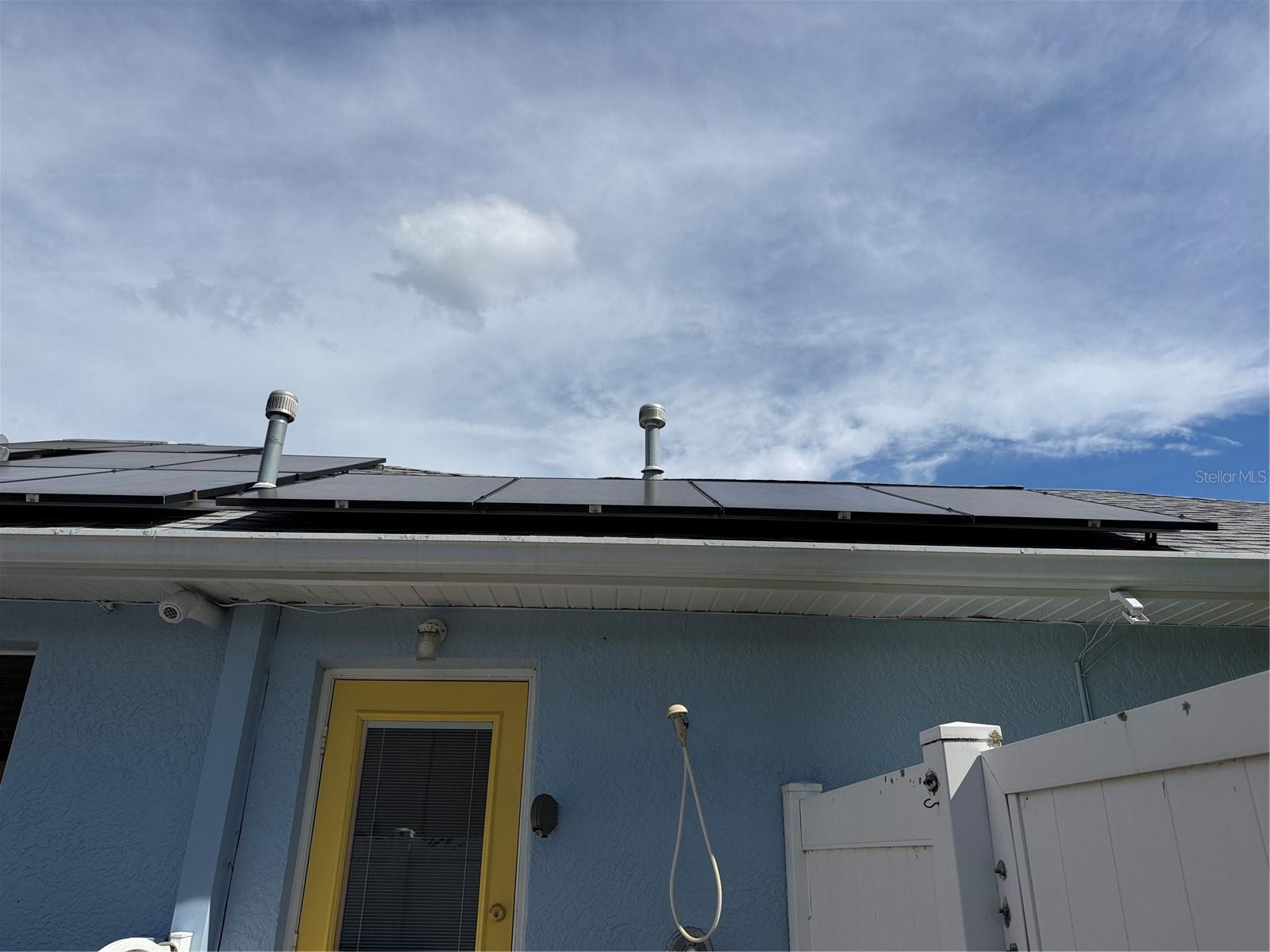 Solar panels on roof is paid for.