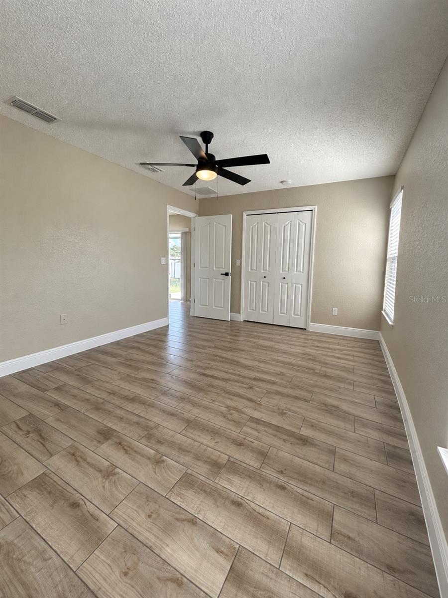 Primary bedroom and walk-in closet