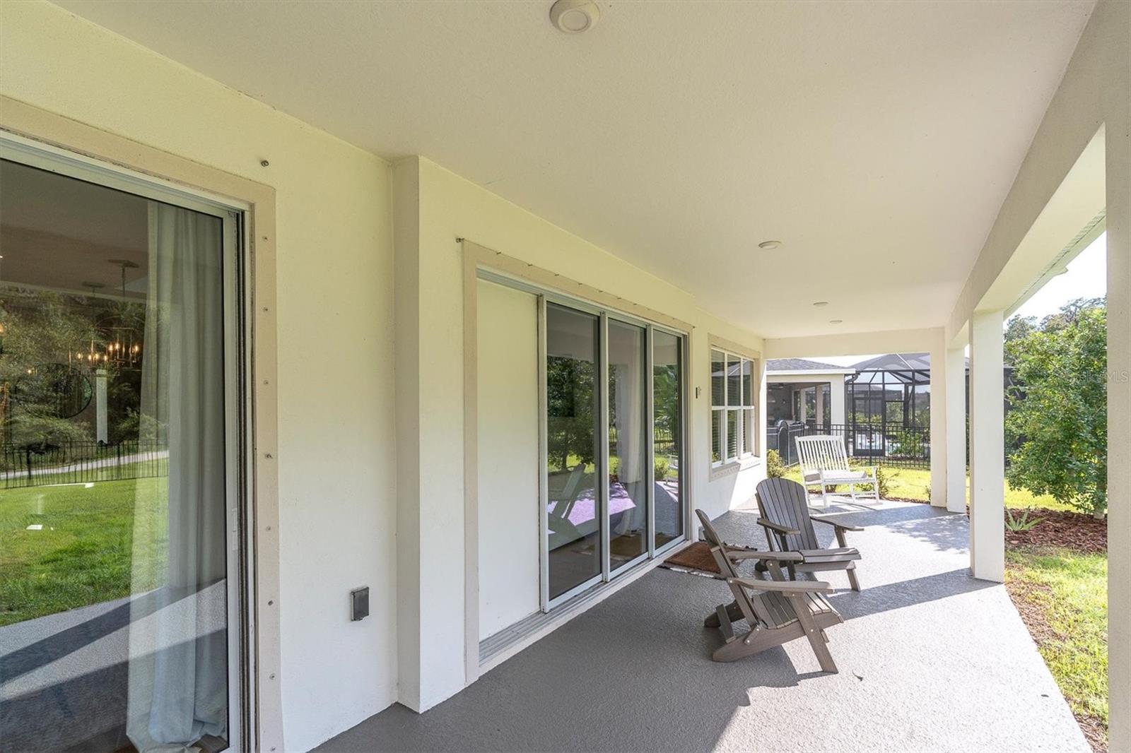 Covered Porch Seating View