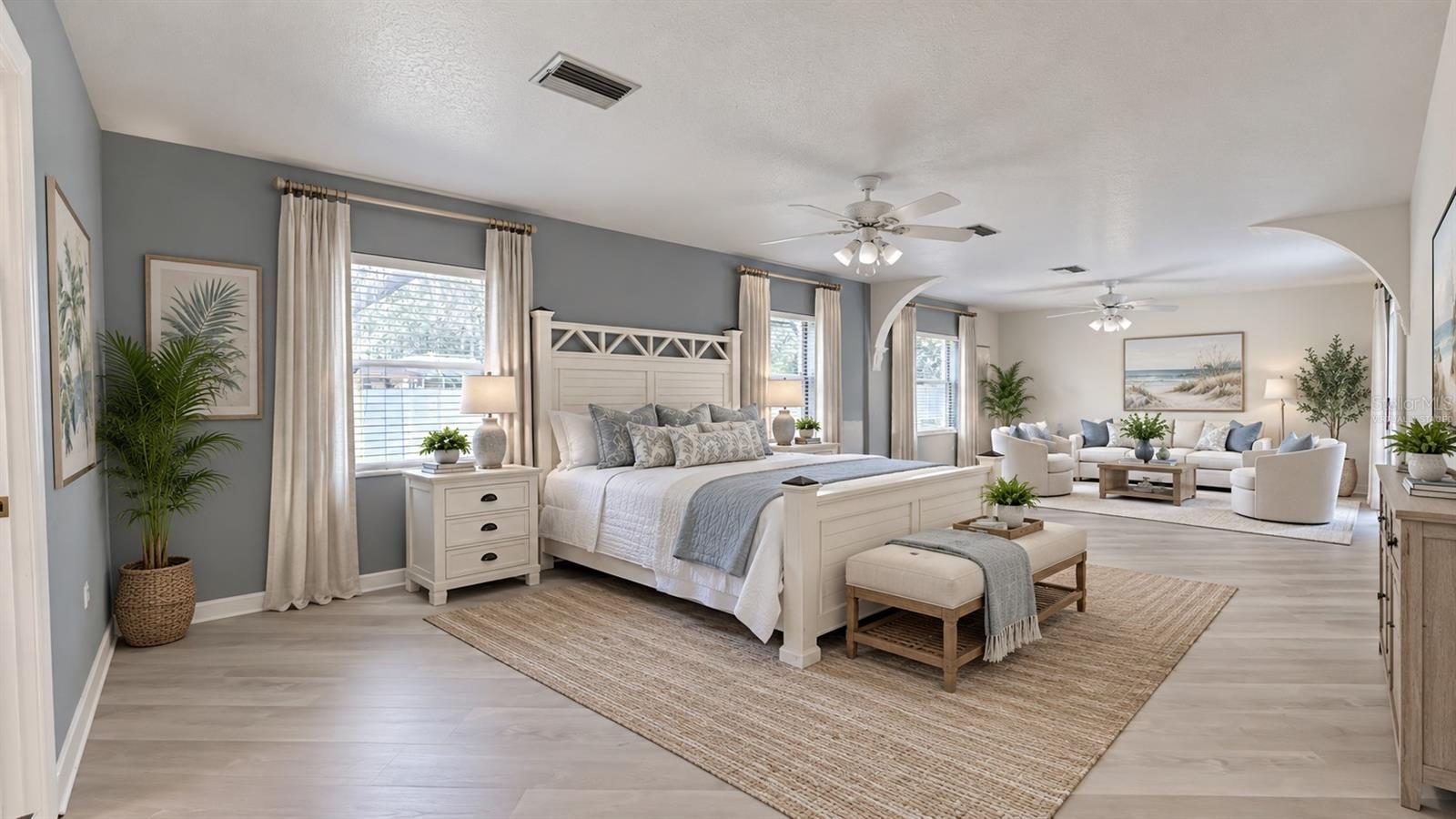 Especially large owner's suite. Use the extra space as your private retreat or . . . (virtually staged)