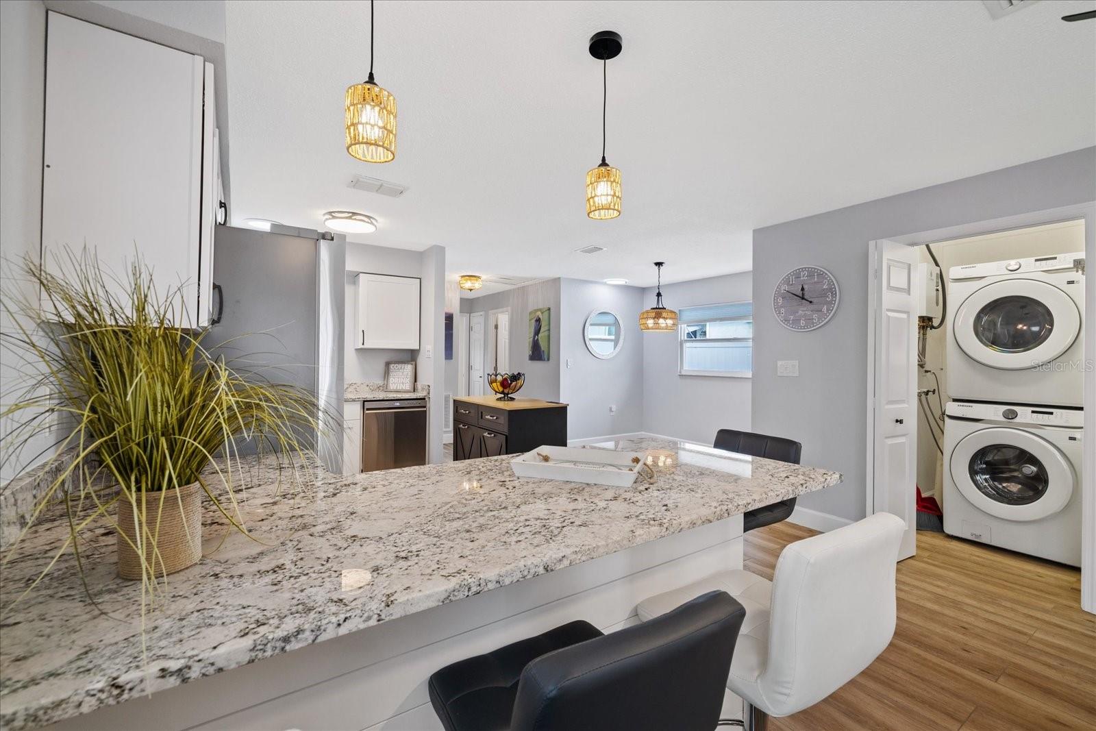 Indoor laundry closet centrally located