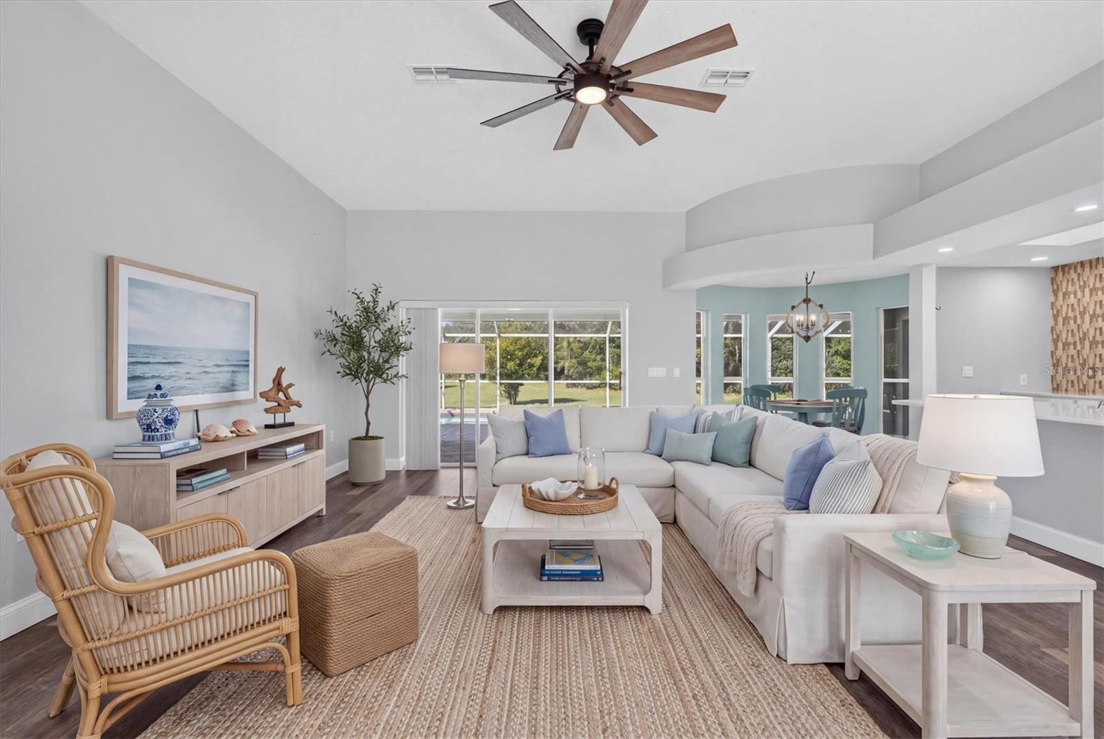 Main living area staged