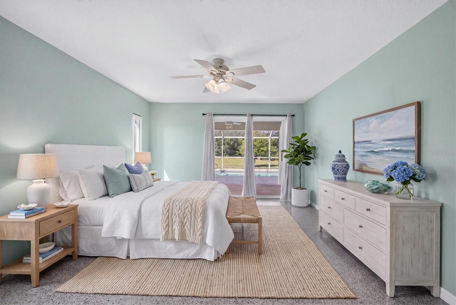 Primary Bedroom Staged
