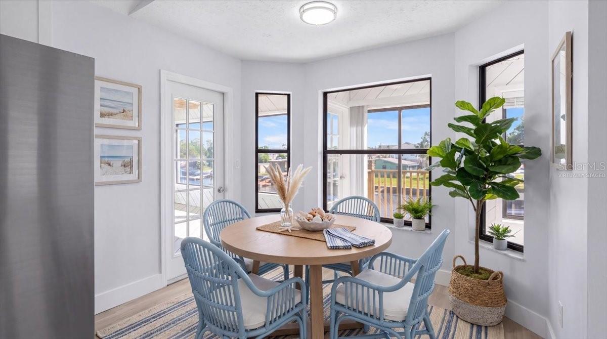 Virtually Staged Kitchen nook