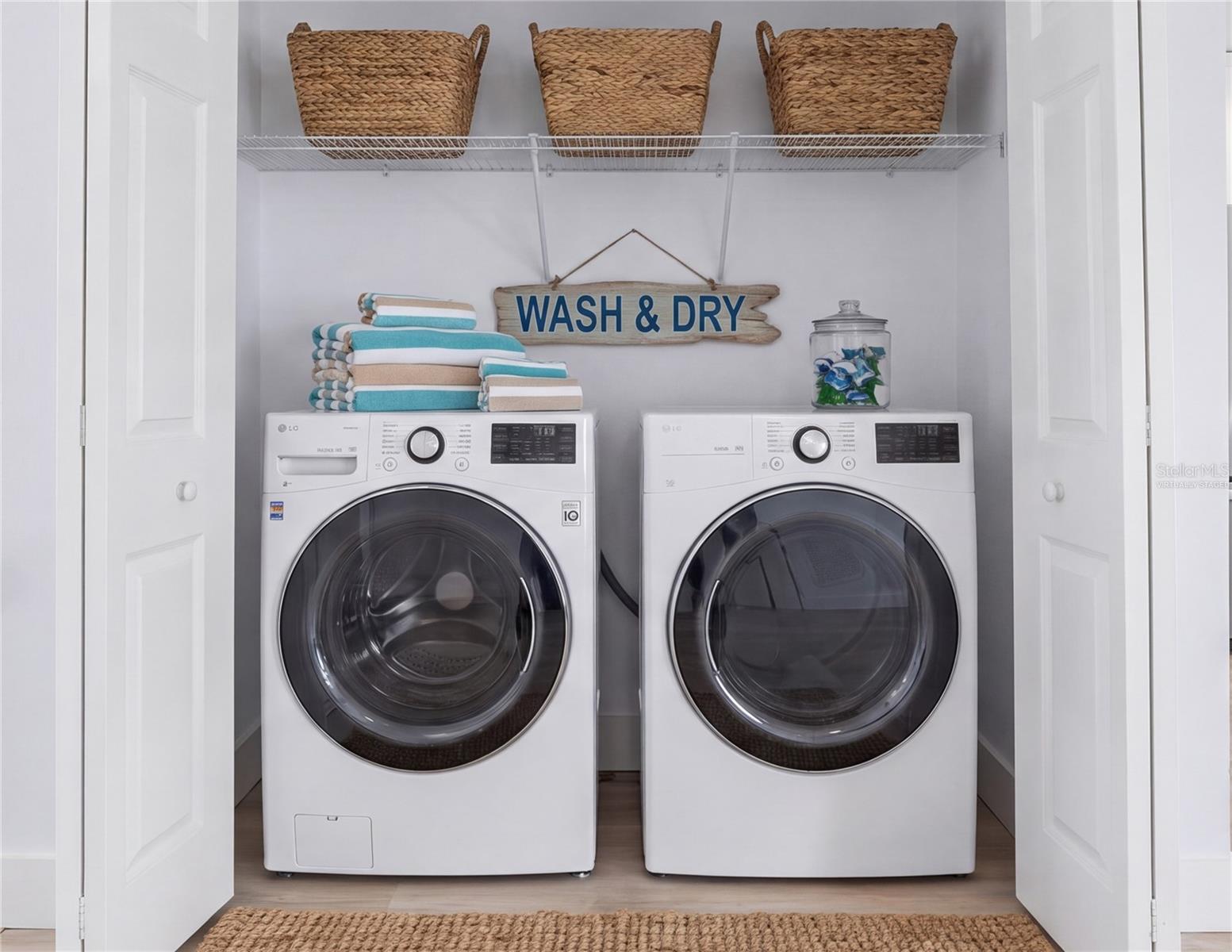 Virtually Staged Laundry Closet