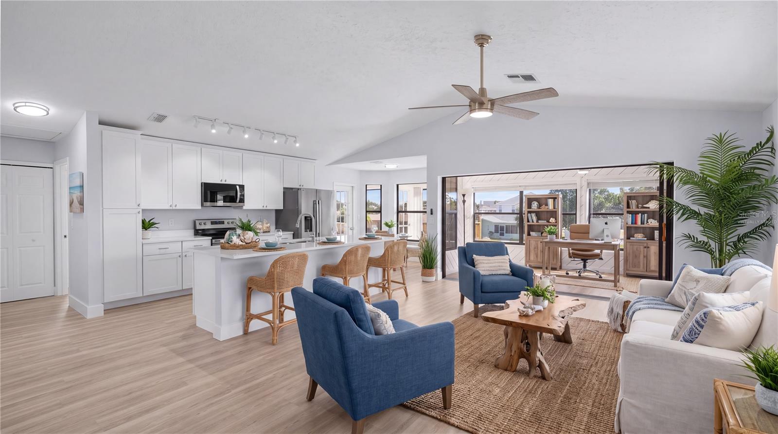Virtually Staged Family Room / Flex