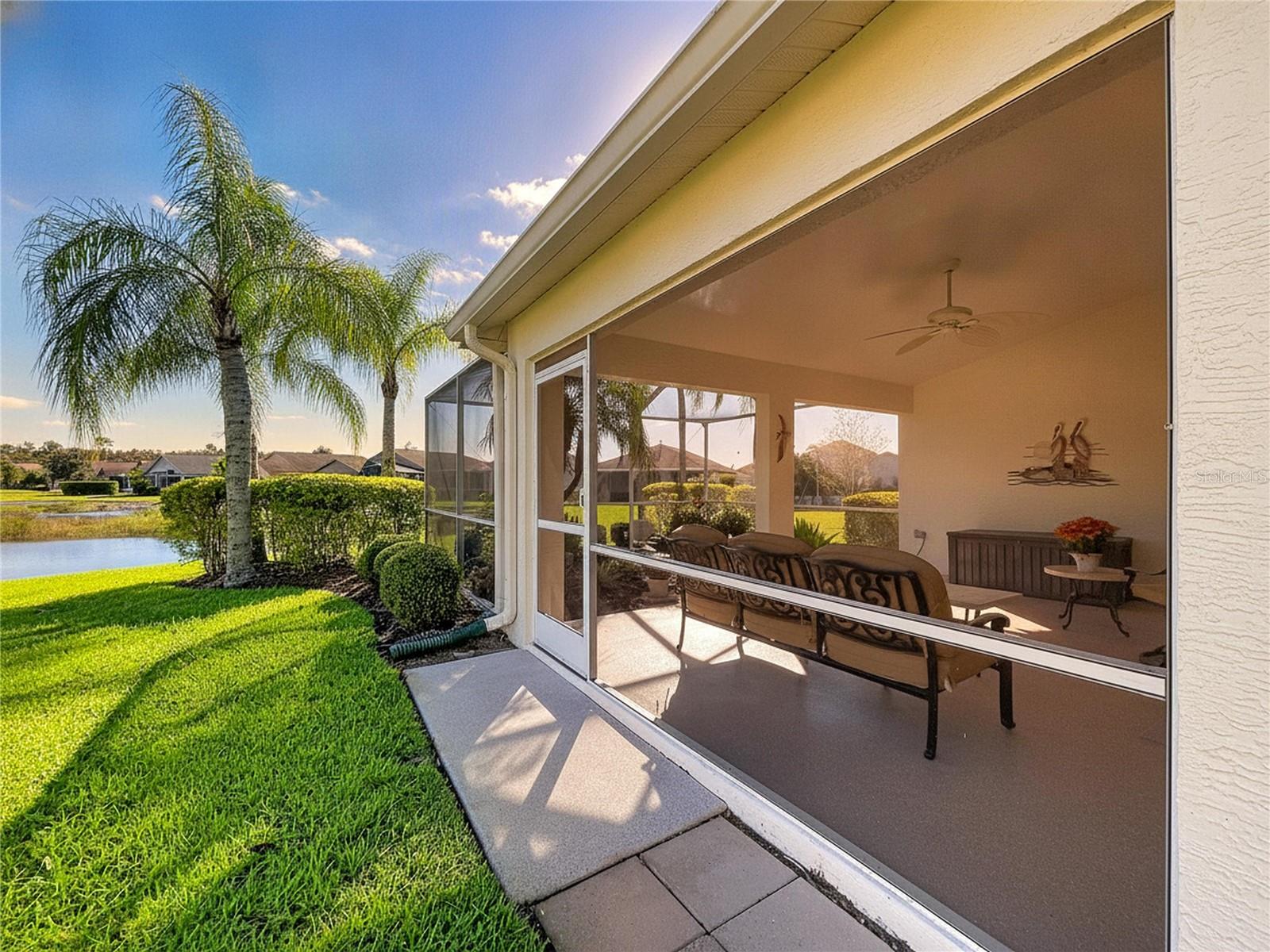 Screened door to lawn