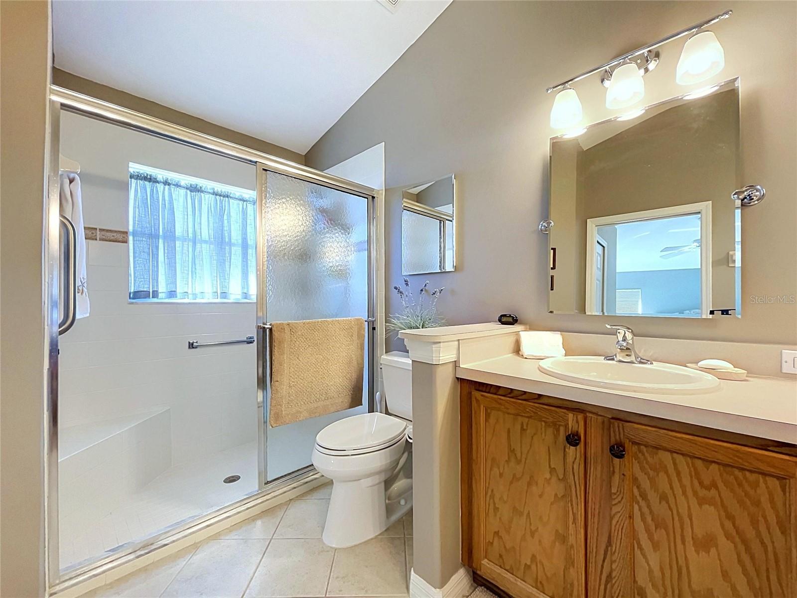 Spacious shower