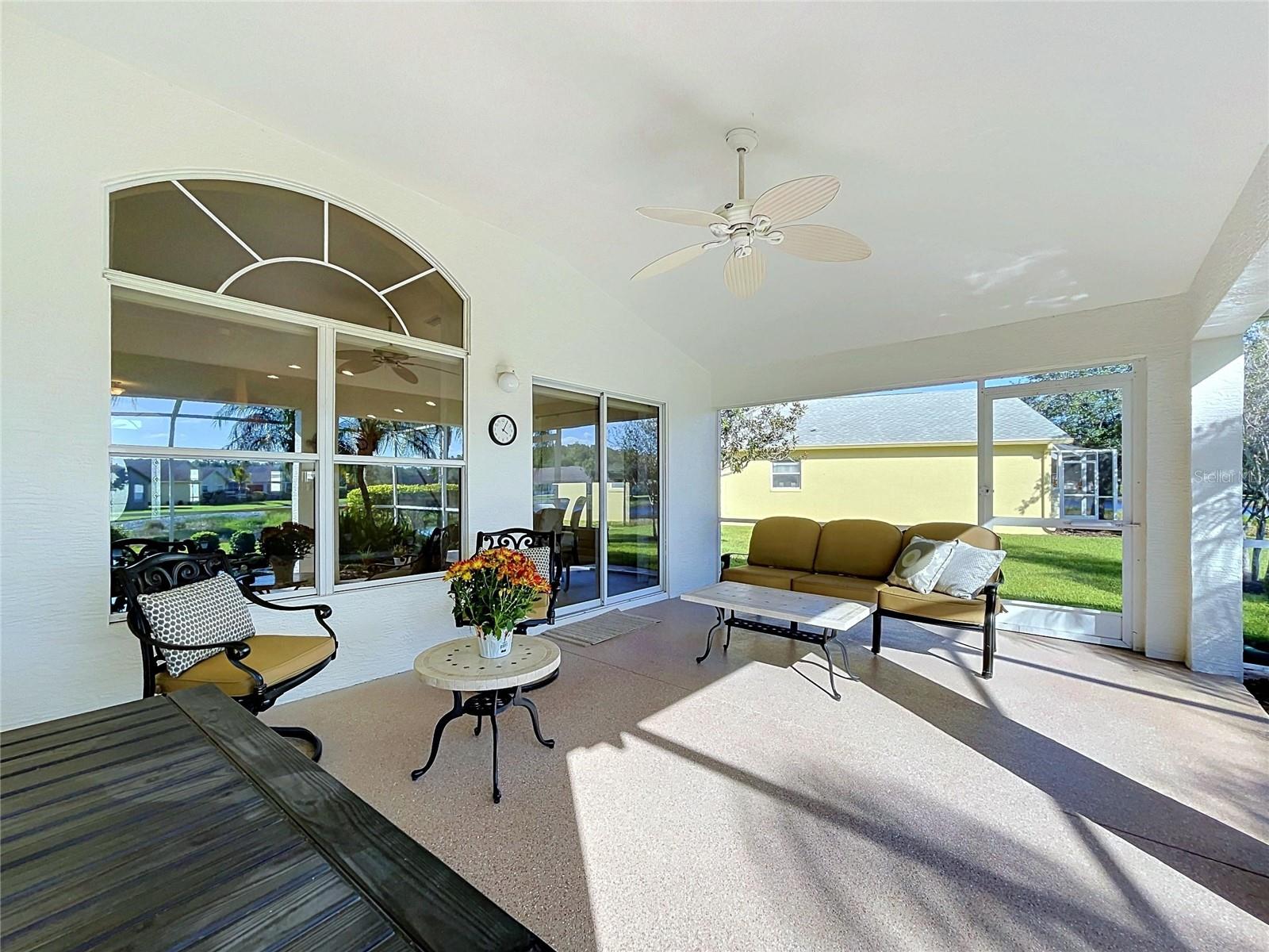 Large covered lanai