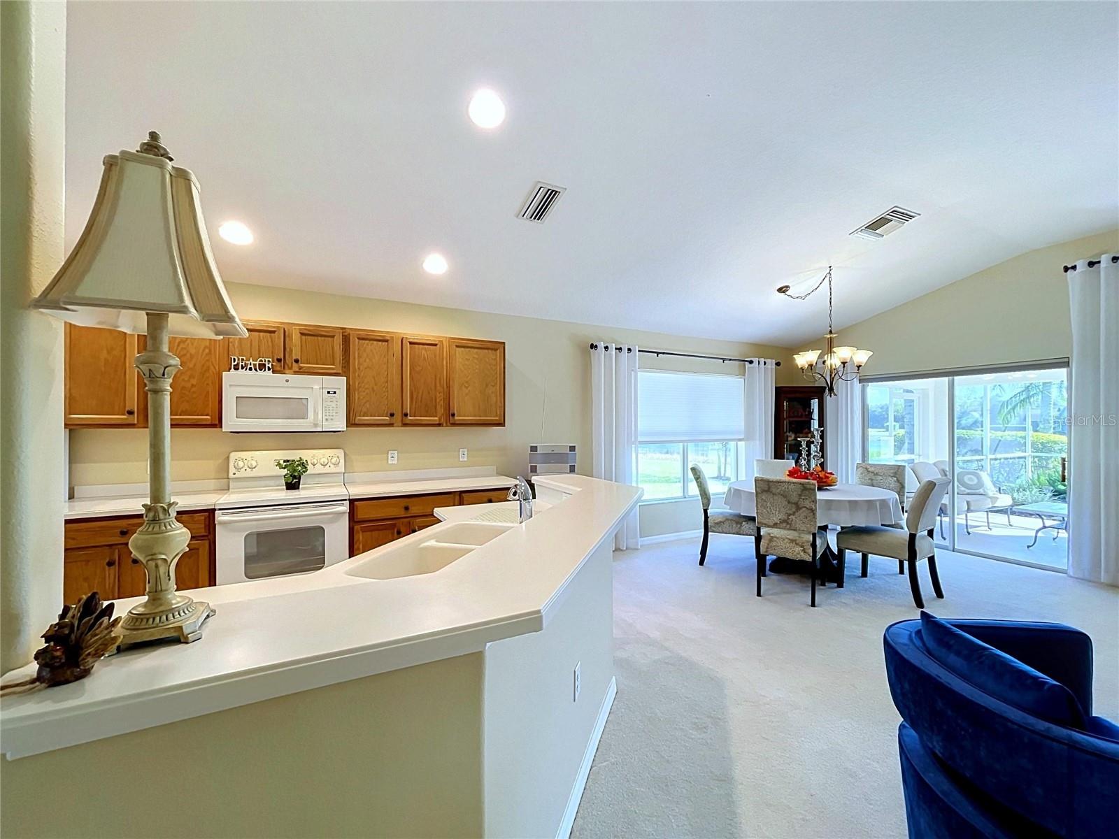 Serving bar by the kitchen