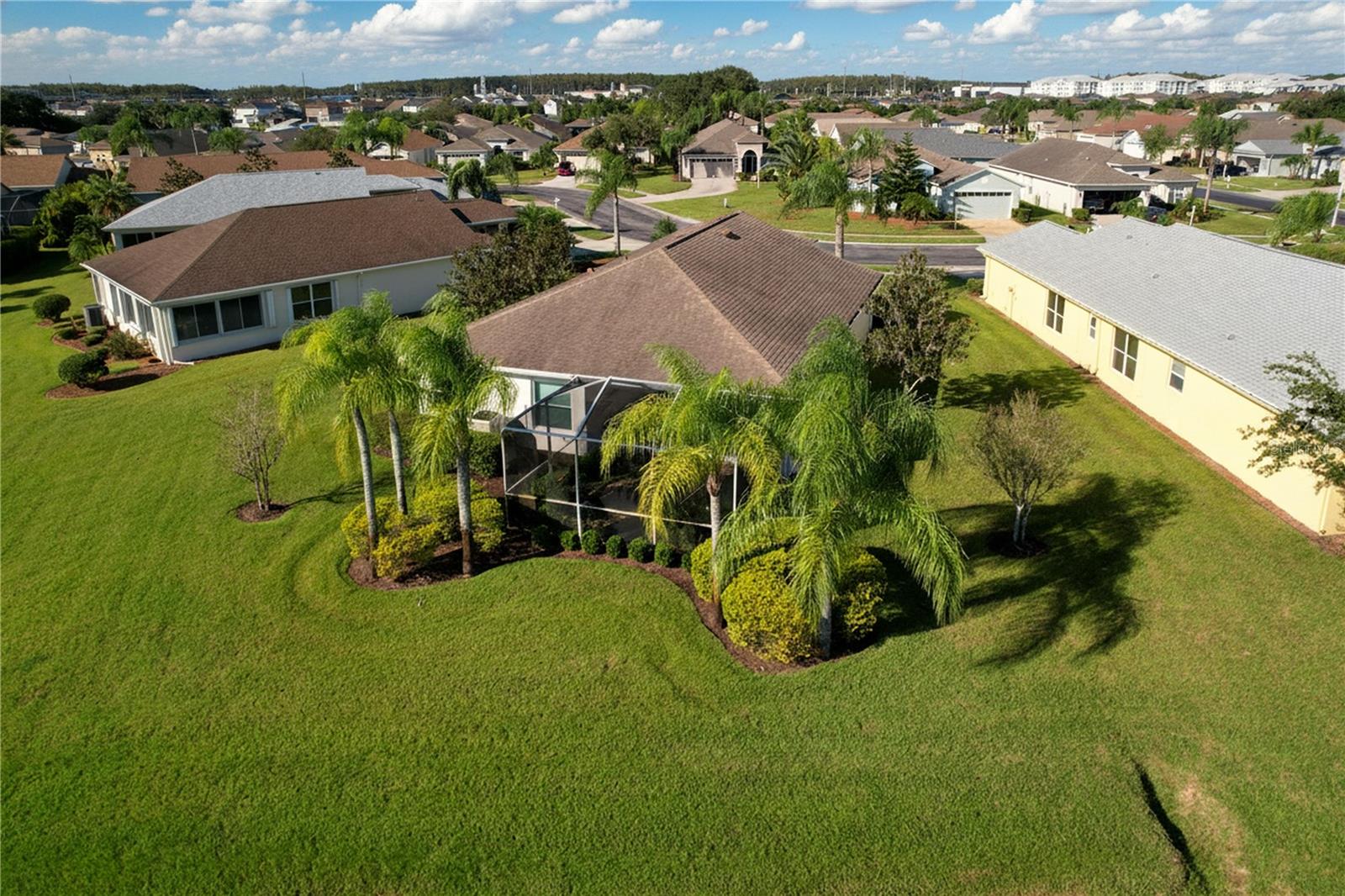Aerial view of the property