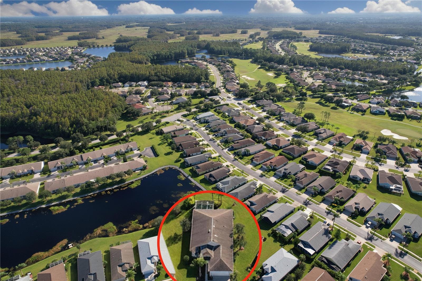 Home is circled