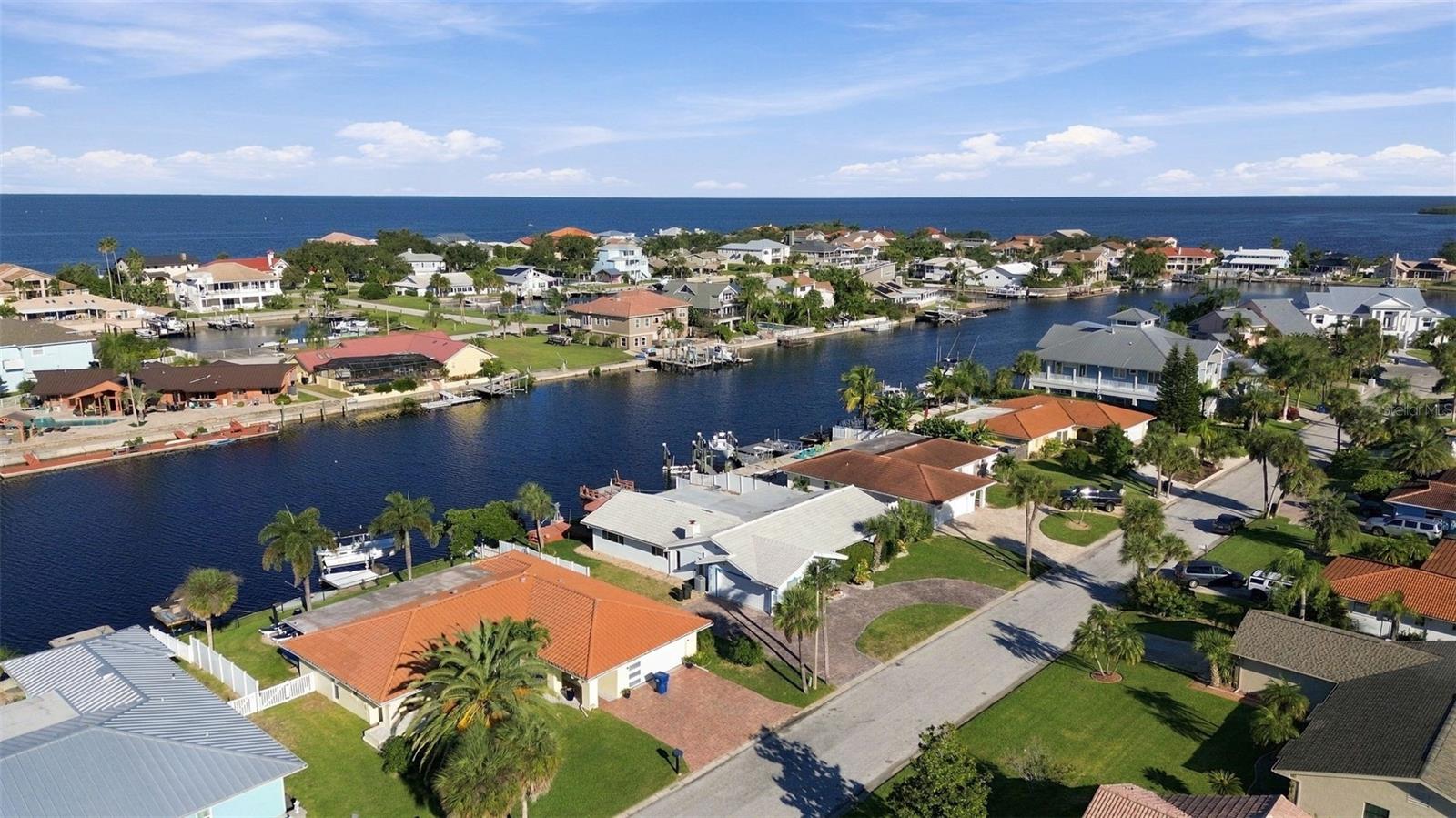 Just one canal over to the open gulf