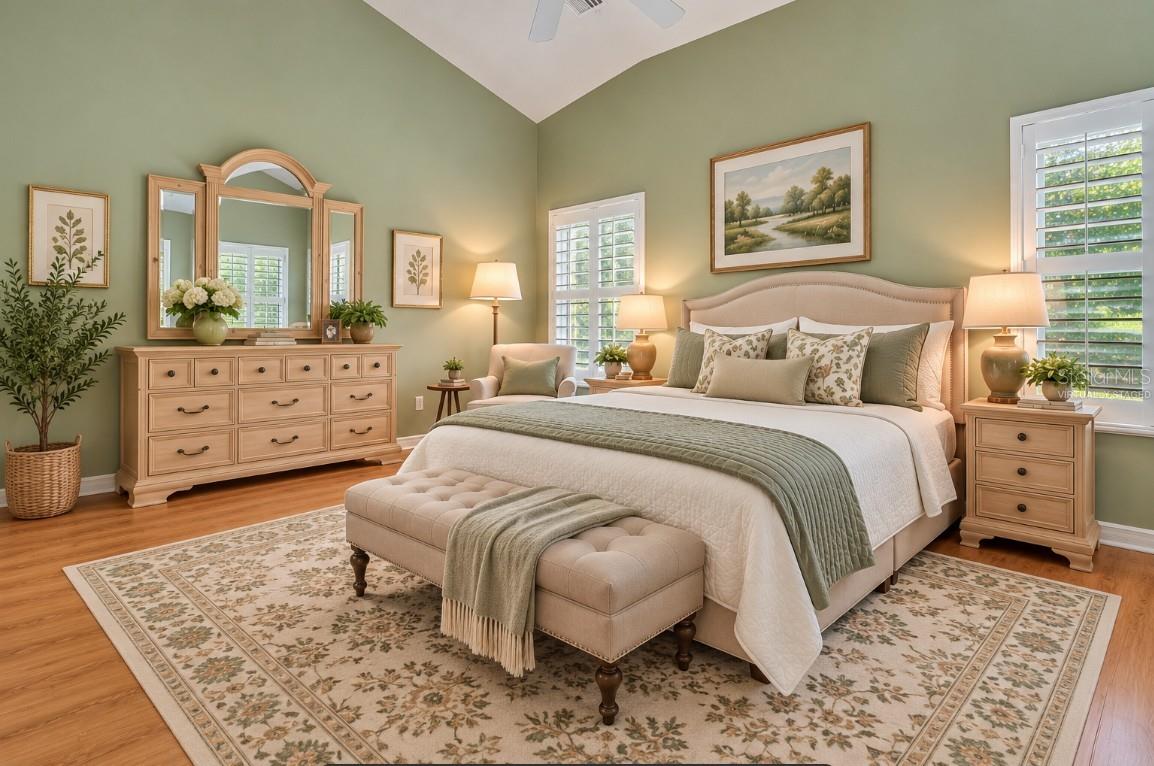 Primary Bedroom with en suite- virtually staged