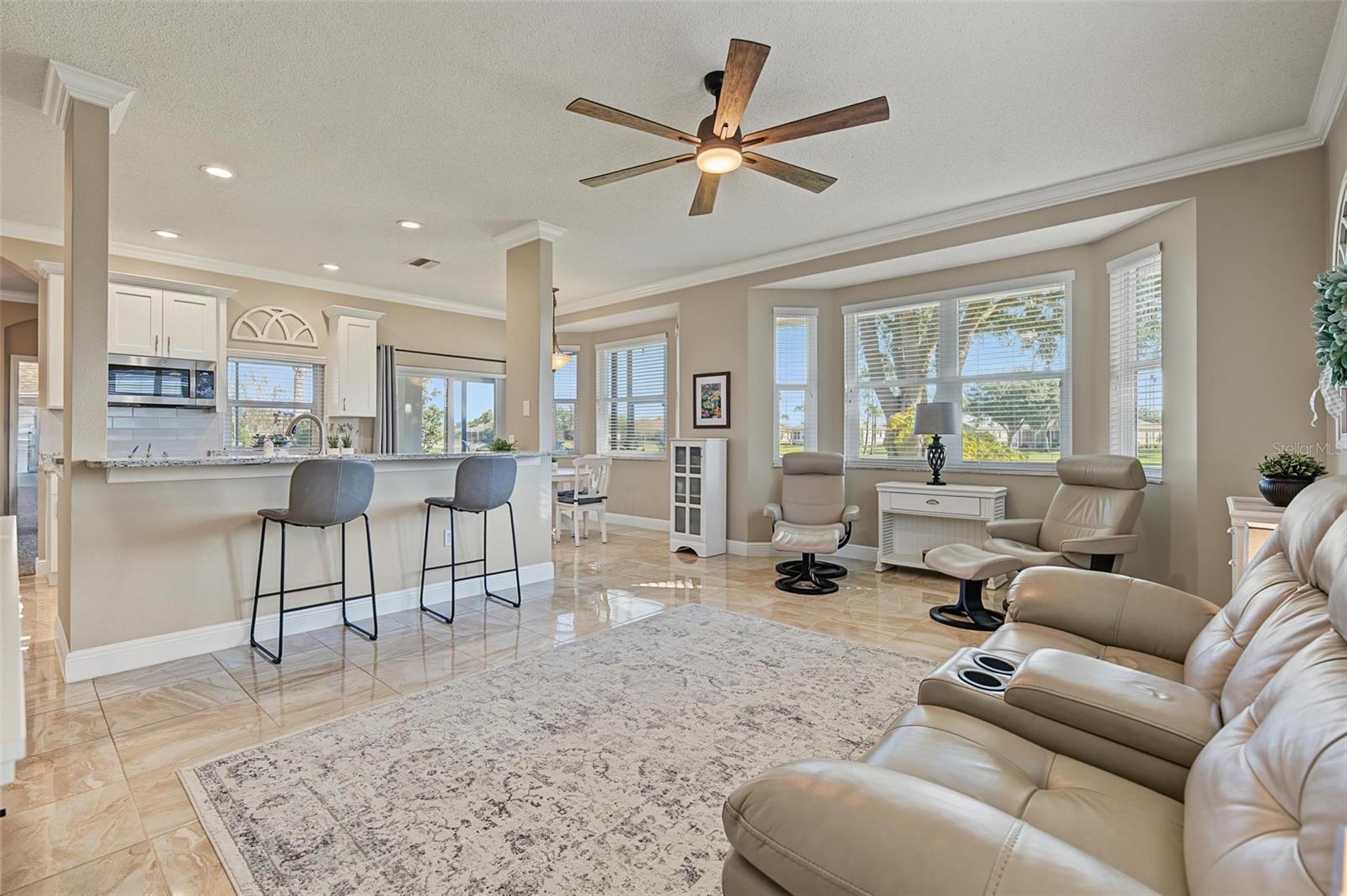 Bay window makes a great sitting area
