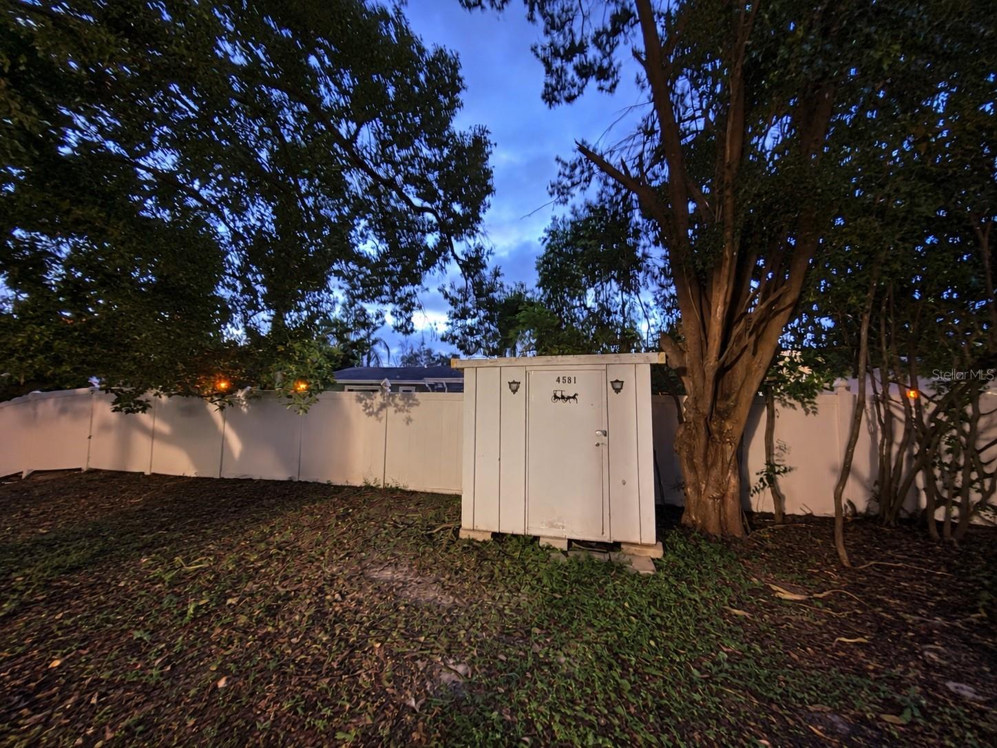 Shed in Back Yard for Storage