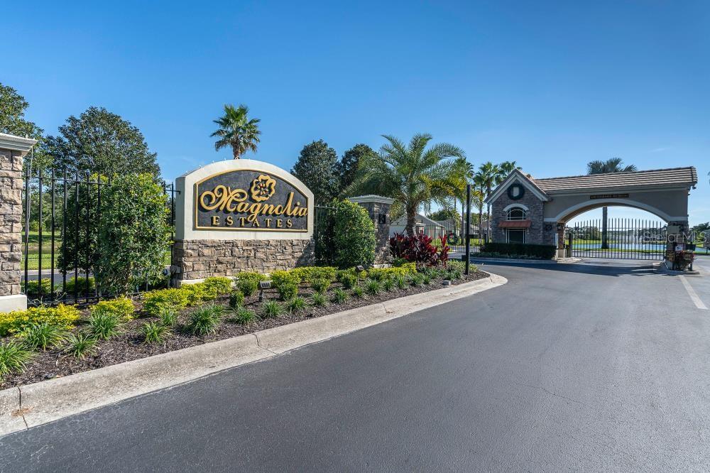 Gated Magnolia Estates Entrance