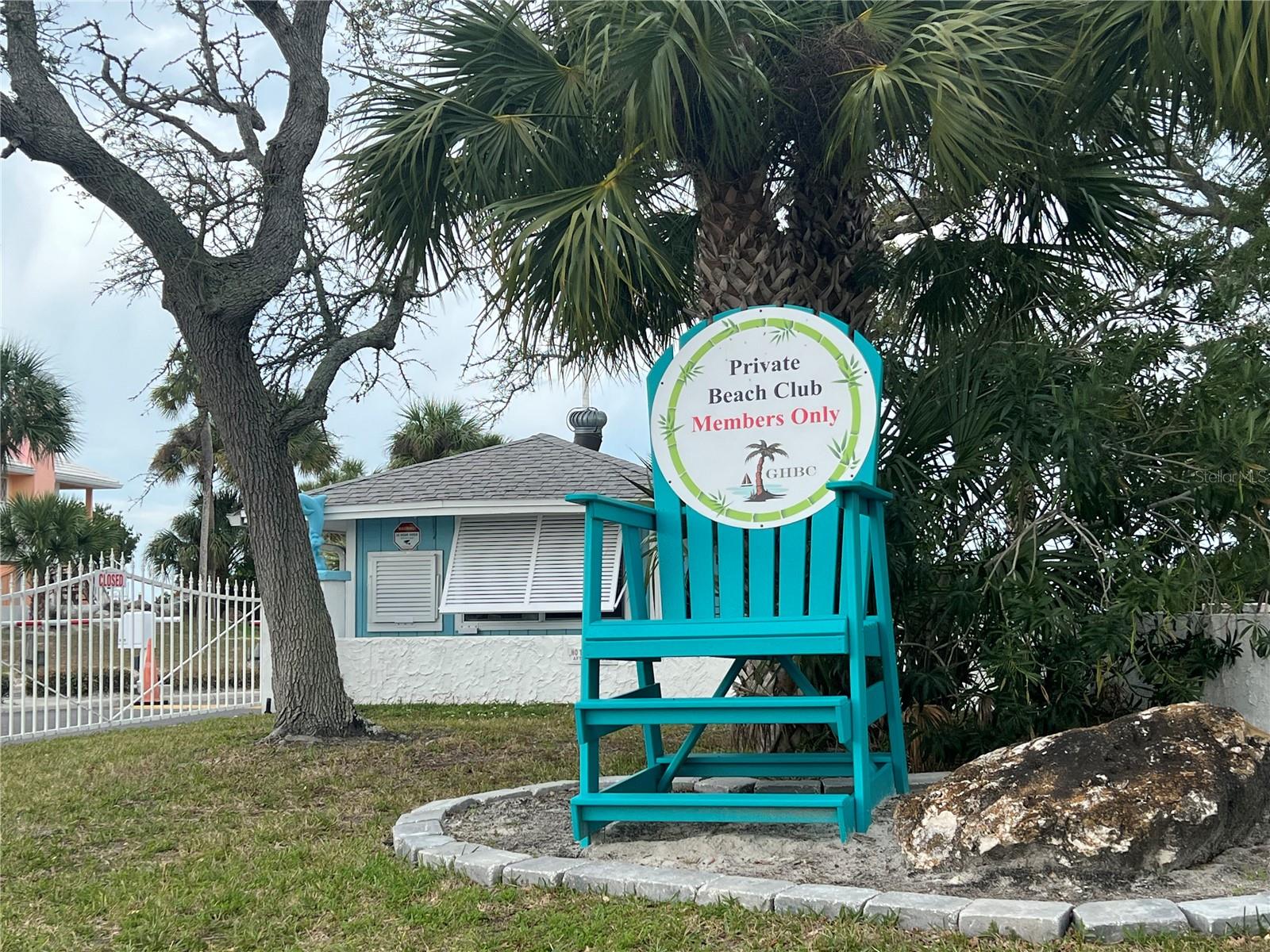 Gulf Harbor's Private Beach Club - $200 per year.  Optional membership. Cabanas, Grills, bathrooms, showers, and more.
