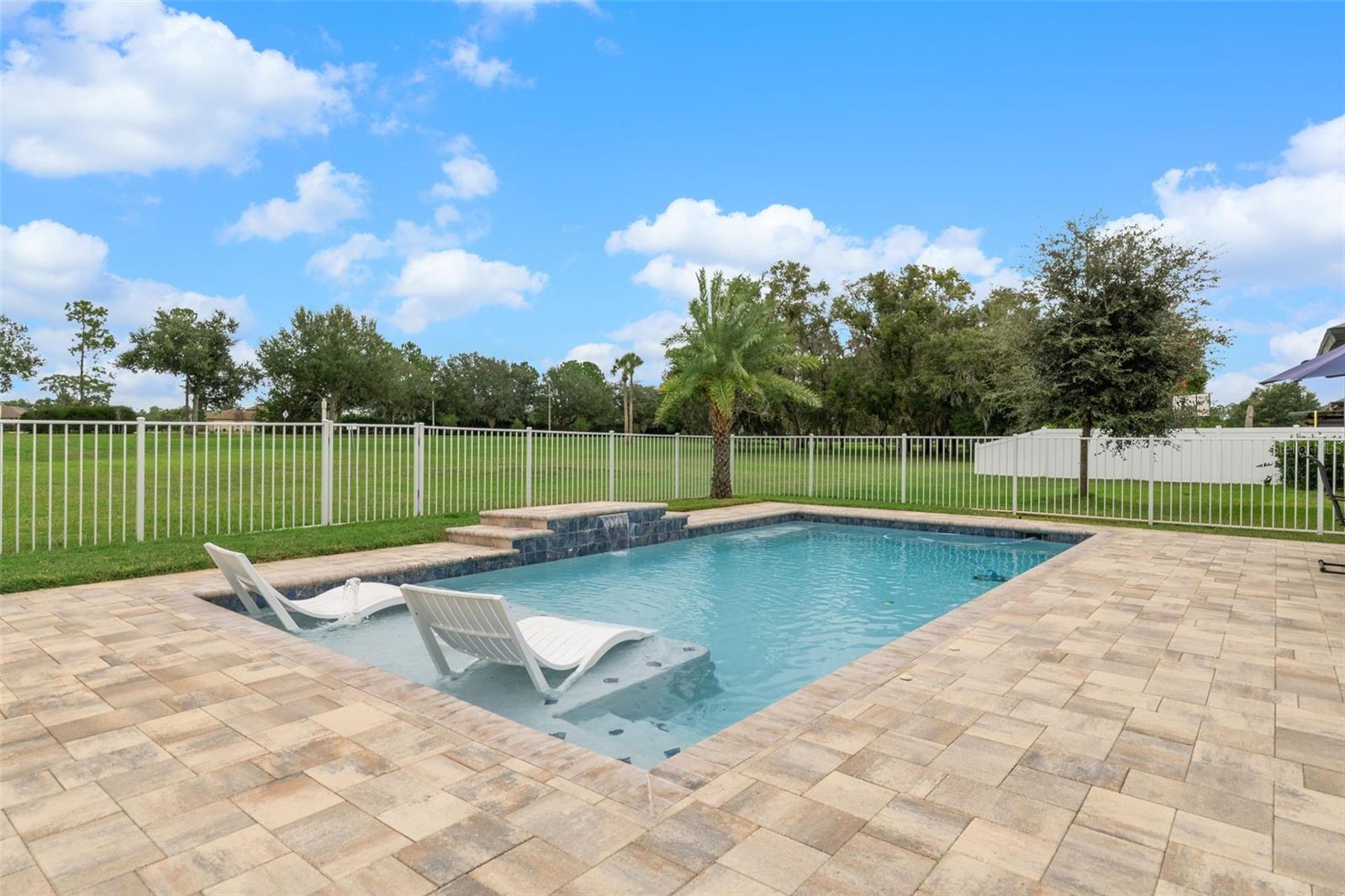 Pool with sundeck