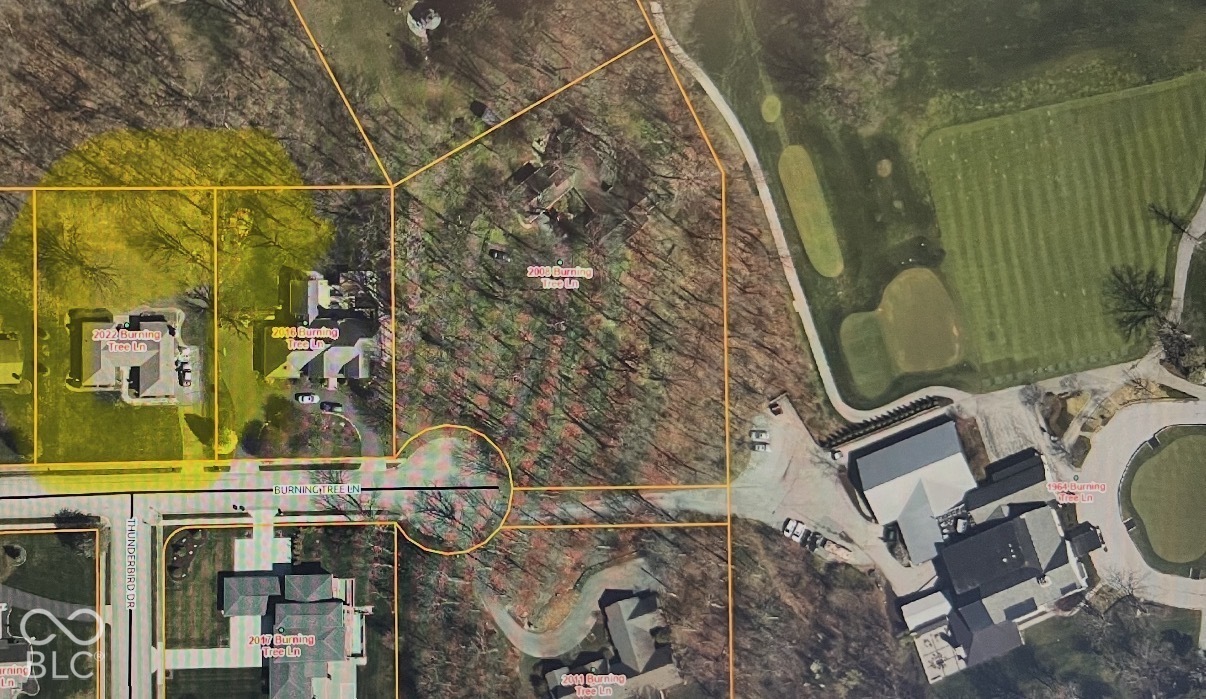 Aerial view showing proximity to Crooked Stick Golf Course Club House