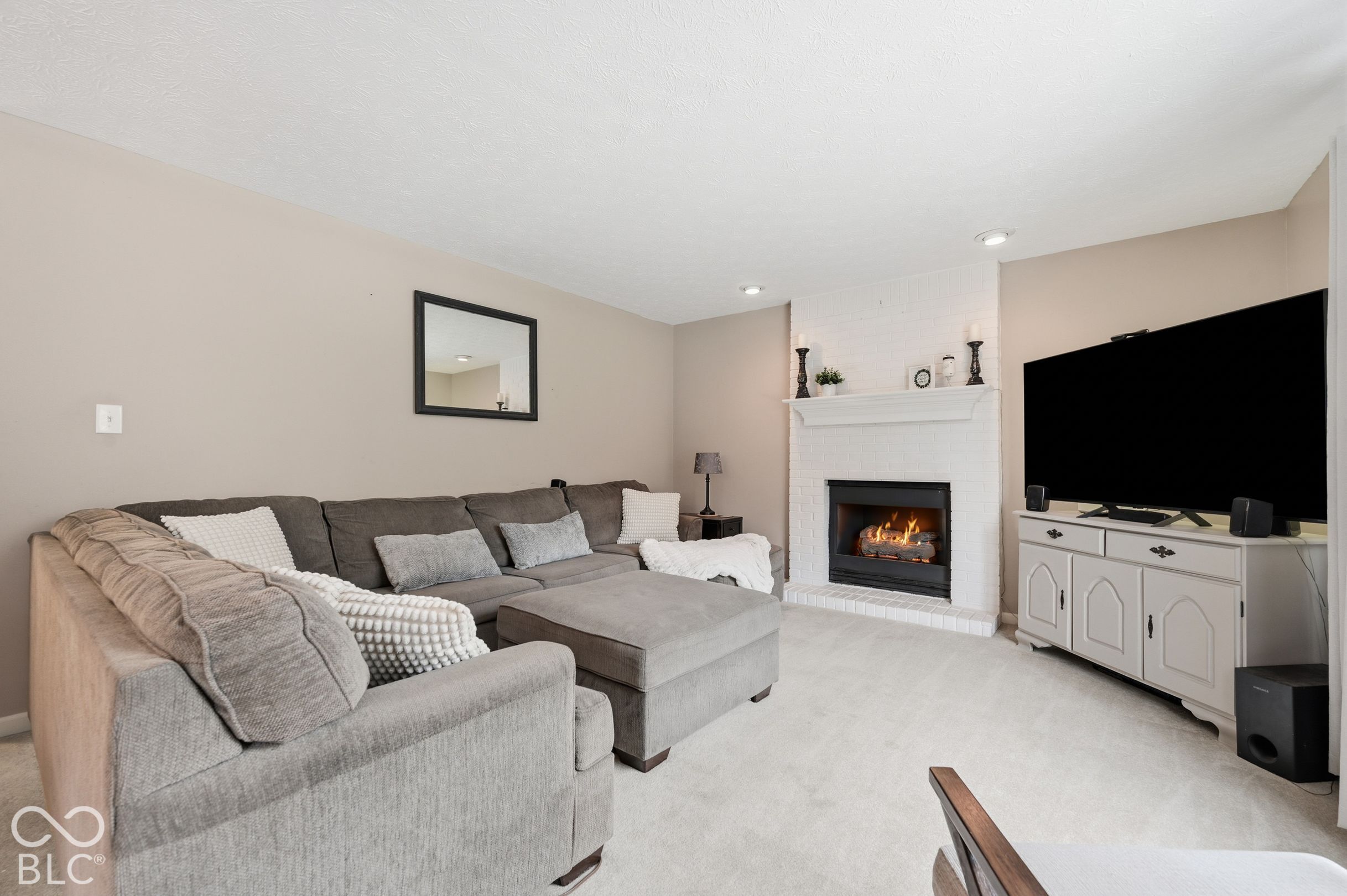 Virtually Altered - Cozy Family Room With Gas Log Fireplace