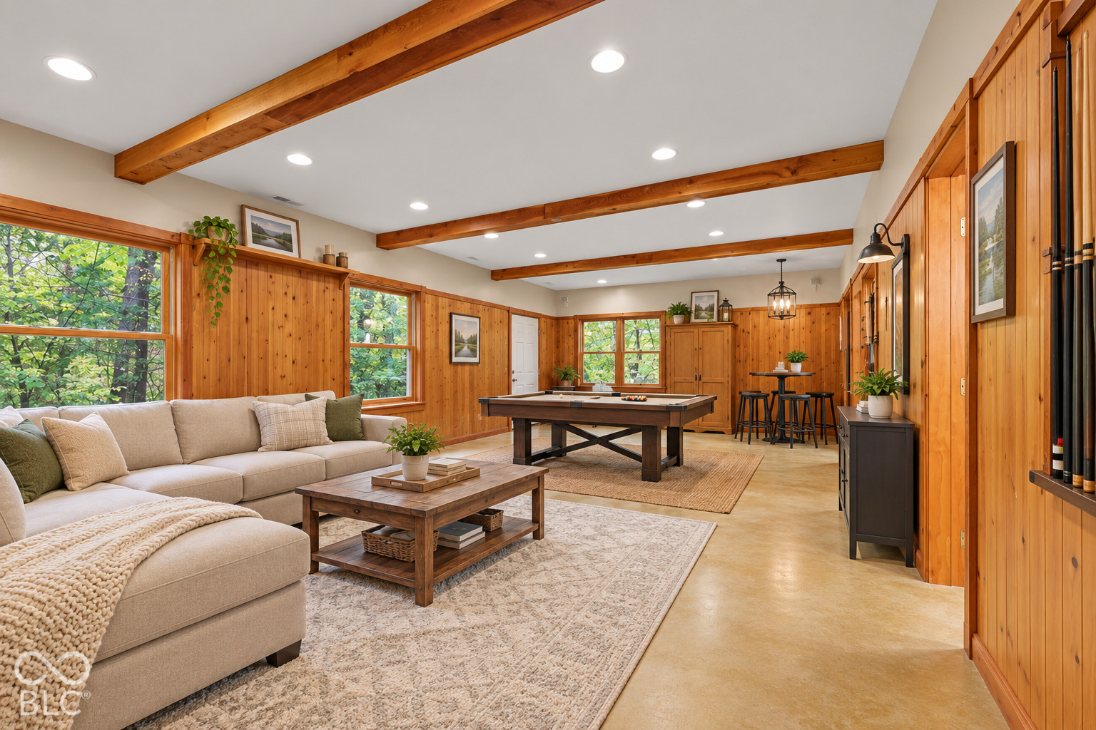 Virtually Altered - Beautiful finished walkout basement.  Virtually staged