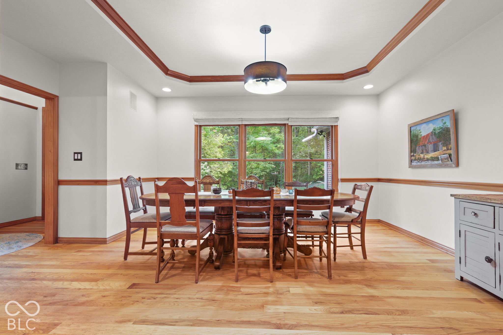 Virtually Altered - Dining room with frayed ceiling