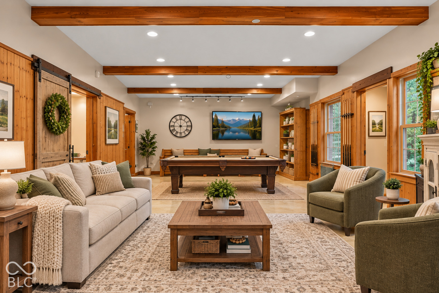 Virtually Altered - Basement.  Virtually staged