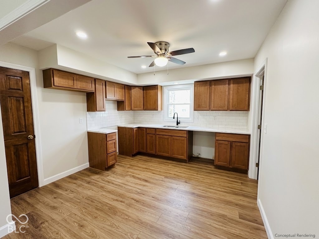 Virtually Altered - VIRTUALLY STAGED / CONCEPTUAL DESIGN: Illustration of potential finished space only. Property sold as-is; furnishings, fixtures, and finishes are not included. See preceding photo for actual current condition.