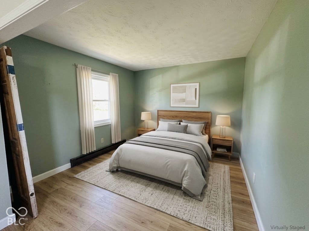 Virtually Altered - VIRTUALLY STAGED / CONCEPTUAL DESIGN: Illustration of potential finished space only. Property sold as-is; furnishings, fixtures, and finishes are not included. See preceding photo for actual current condition.