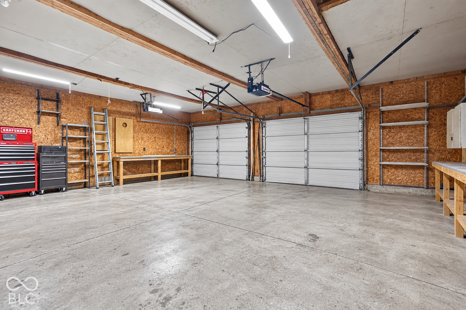 Large garage with huge attic!