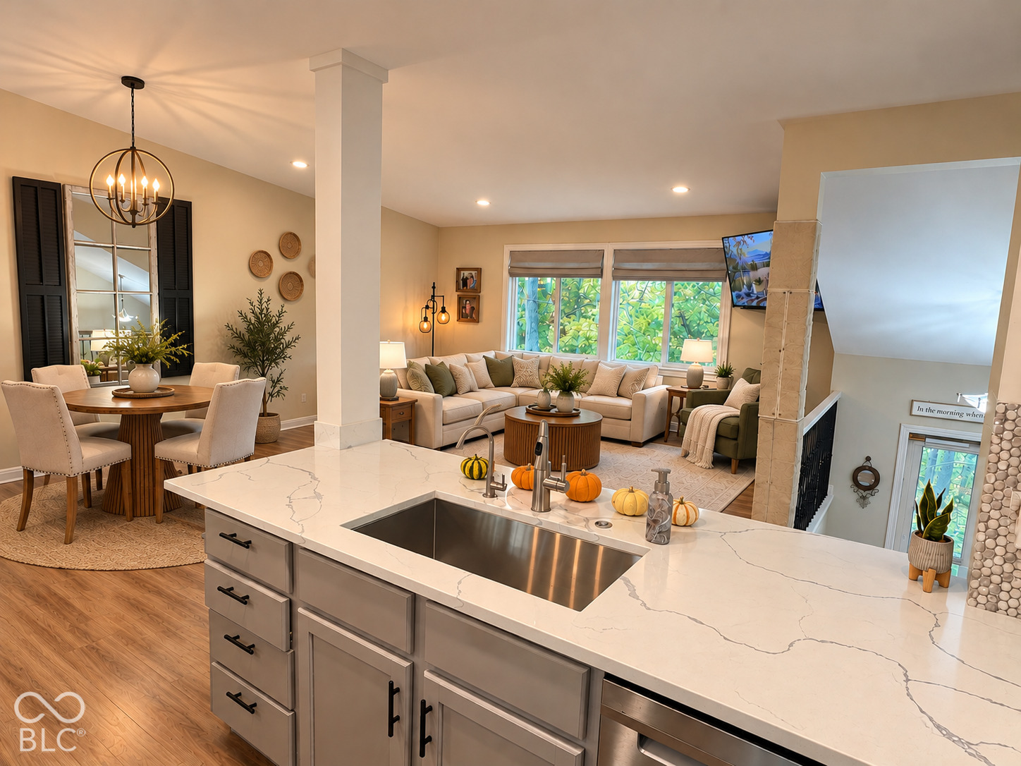 Virtually Altered - Living/Dining virtual staging