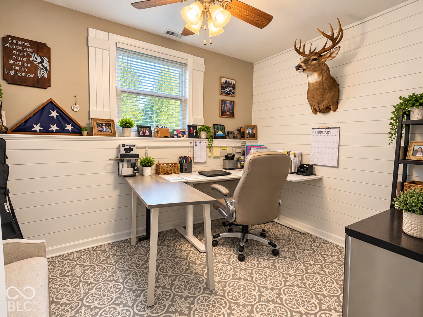 3rd lower level bonus room currenly used for office