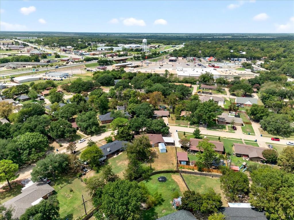 Aerial view of residential area