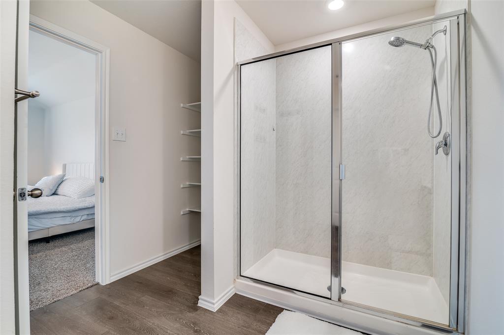 Over sized double shower.
