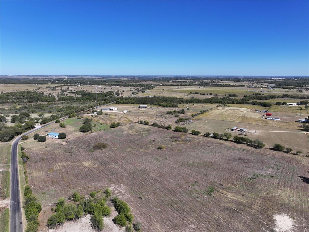 Aerial overview of property's location with rural landscape