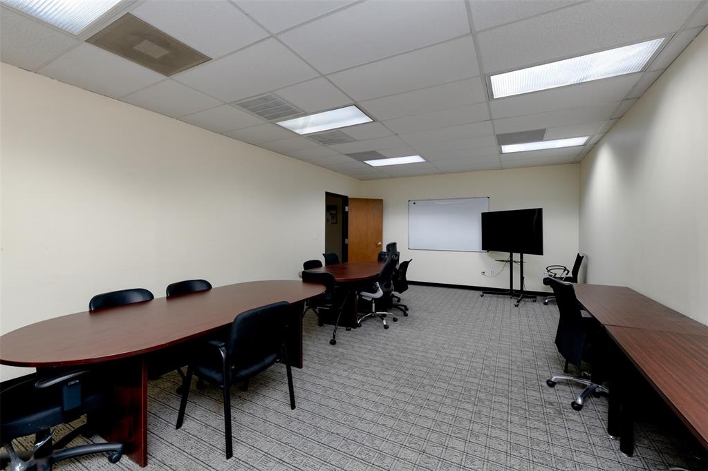 Office with a drop ceiling