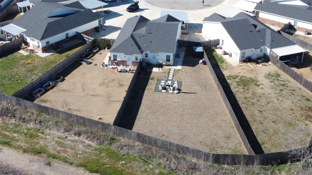 Aerial view of residential area