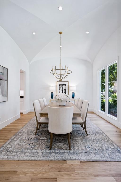 Formal Dining Room with expansive groin-vaulted ceiling
