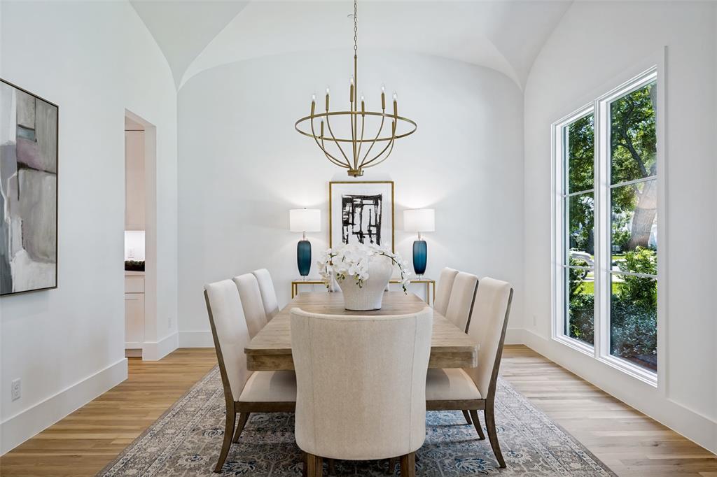 Well proportioned, light filled dining room