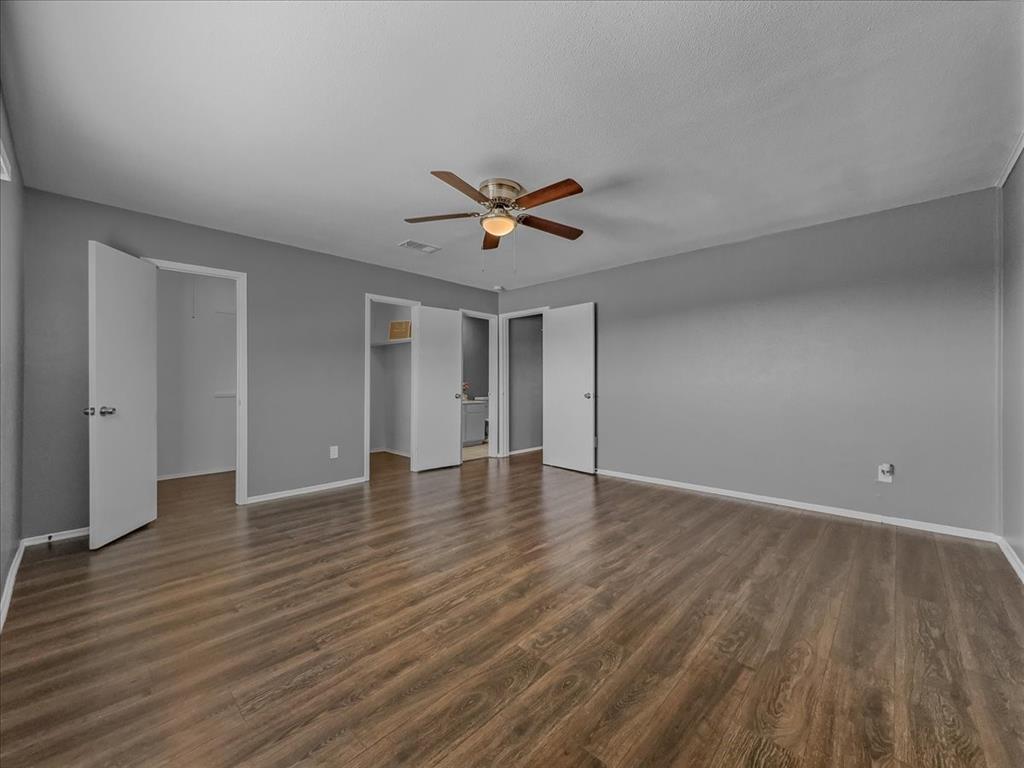 Upstairs with walk in closet