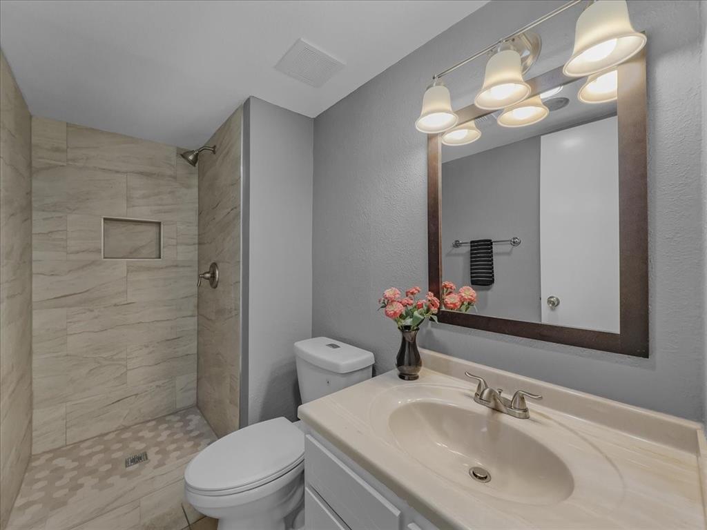 Downstairs with new shower stall