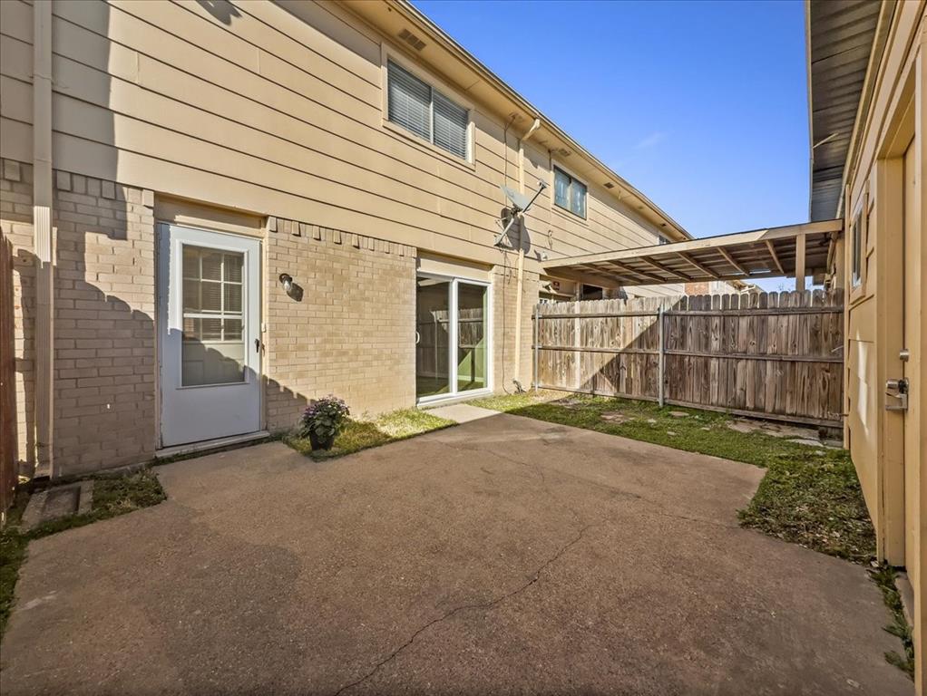 Large private backyard