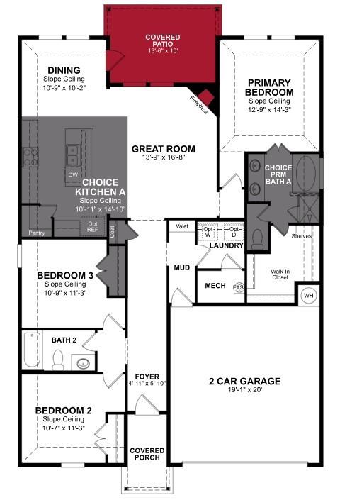 Beazer Homes The Villages of Hurricane Creek Sierra floorplan.