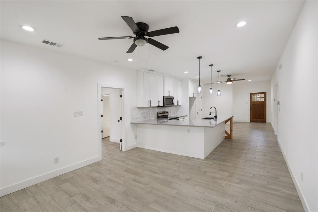 Living room open to kitchen