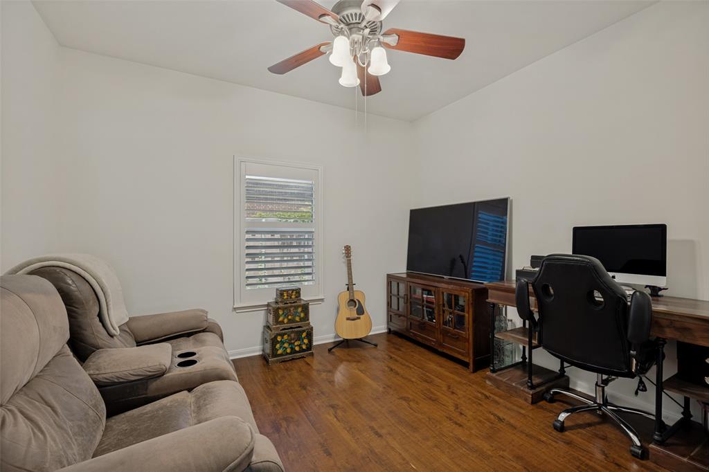 Downstairs bedroom used as an office