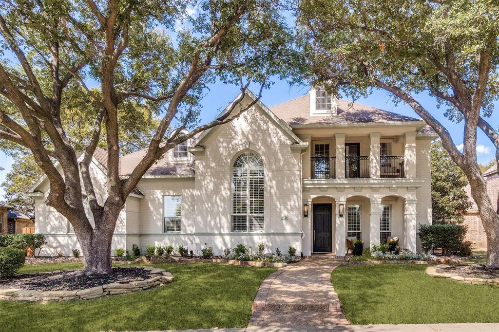 Stunning home with large covered porch, balcony and gorgeous oak trees. Stunning home with large covered porch, balcony and gorgeous oak trees.
