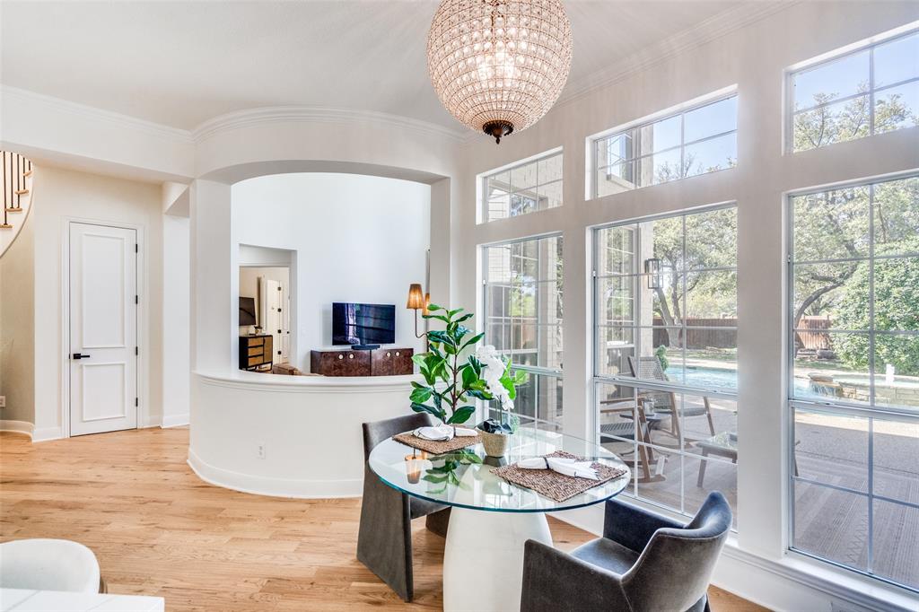 Light and bright with walls of windows