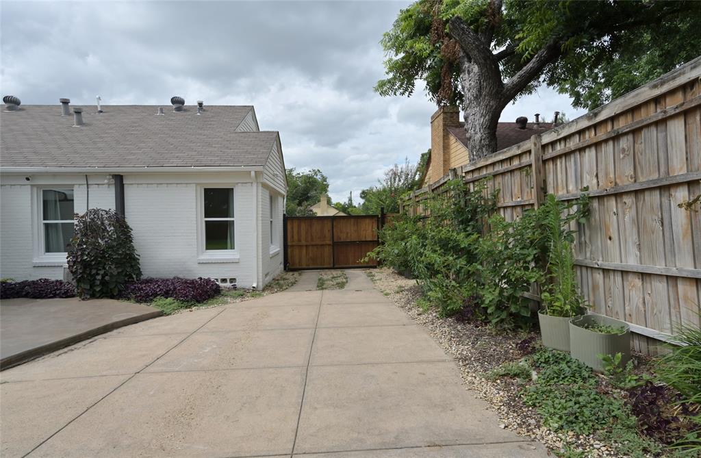 Driveway facing front gated entry