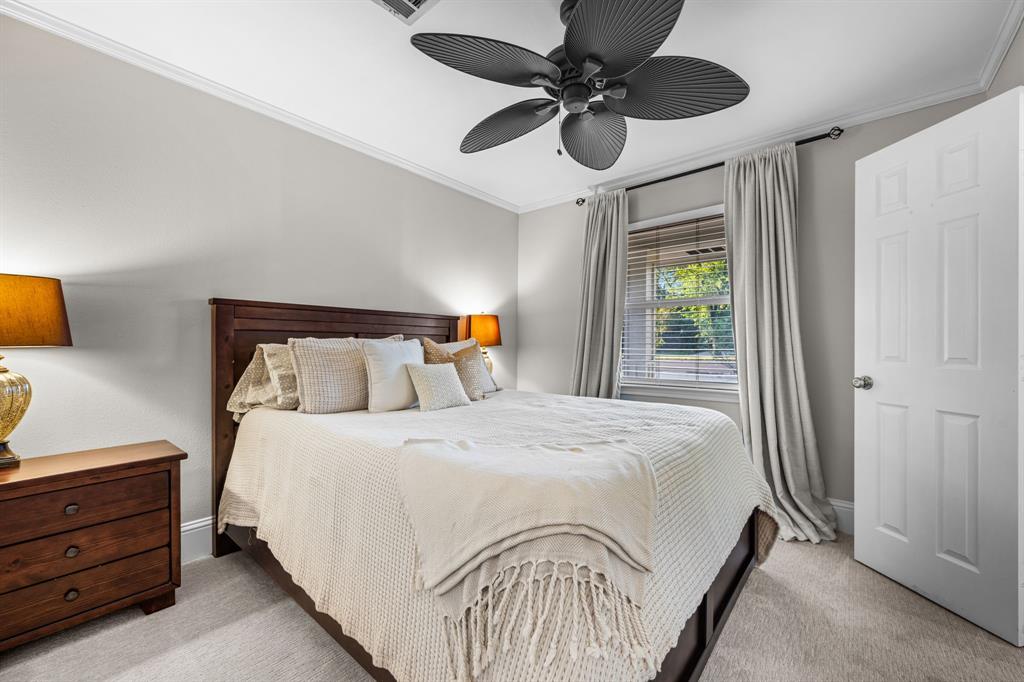 Bedroom#2  with a ceiling fan.